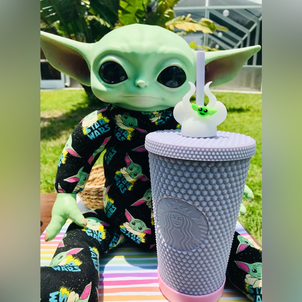 Baby Yoda Starbucks Straw Topper